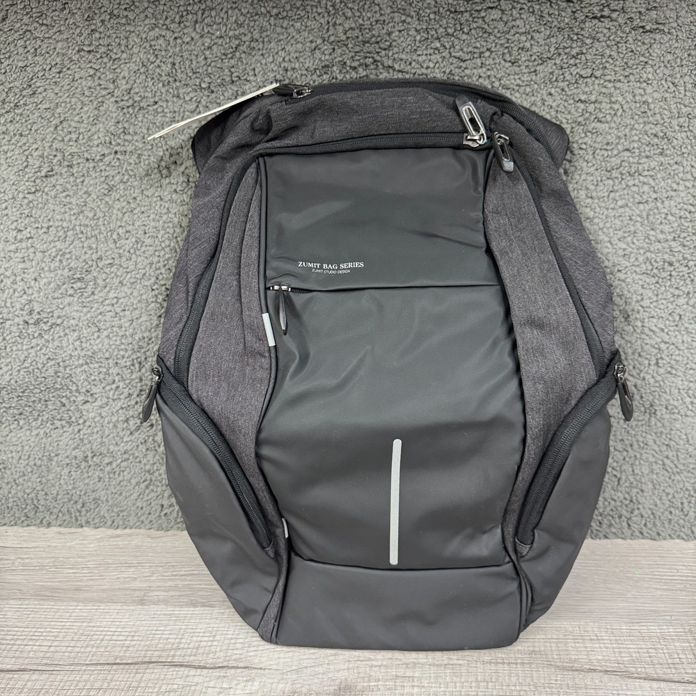 Zumit Backpack Black Gray Travel Laptop Travel School Hiking Outdoor Casual NWT